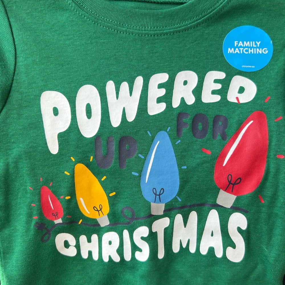 Carter's Green and Red Christmas Pajama Set “Powered Up For Christmas” NWT - Picture 3 of 6